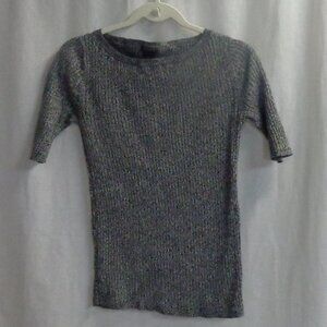 Ann Taylor Factory Size Small Heathered Black/Gray Sweater